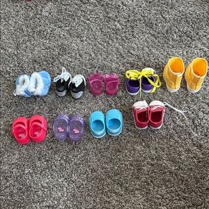 Lot of American girl doll shoes